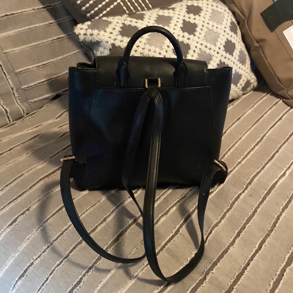 Michael Kors Black Backpack Leather Purse - Picture 2 of 4